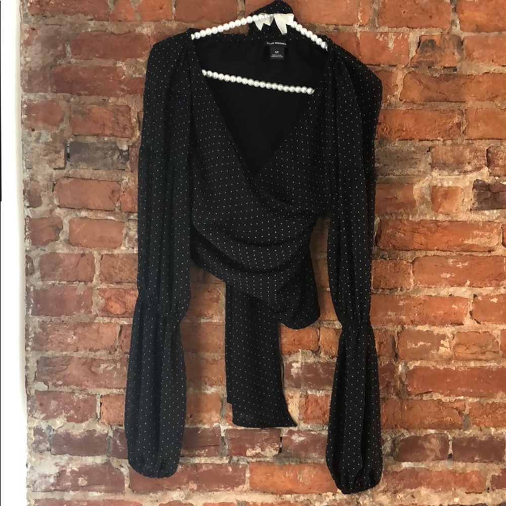 Silky wrap top